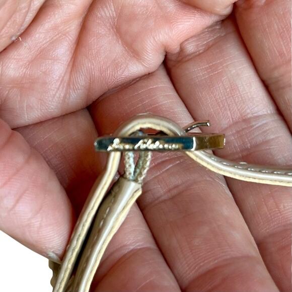 Like new Sam Edelman Patti  nude patent leather strappy heels sz 8.5 - Picture 6 of 10